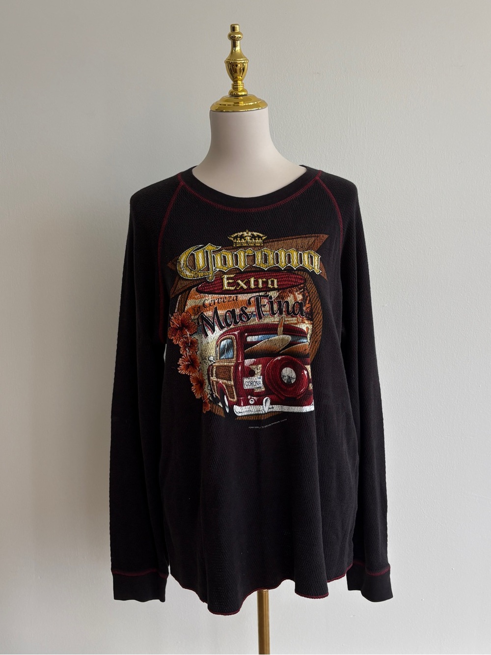 Corona Extra “Mas Fina” 2005 Licensed Waffle Knit Thermal Long Sleeve Shirt | Me